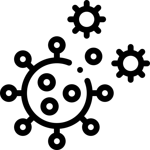 Coronavirus bacteria covid 19 virus icon