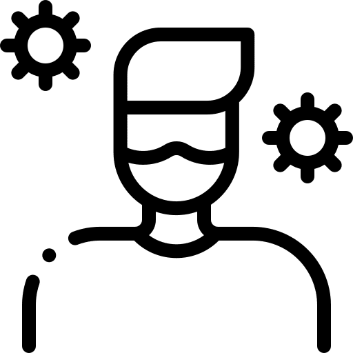 Medical mask illness coronavirus sterilization icon