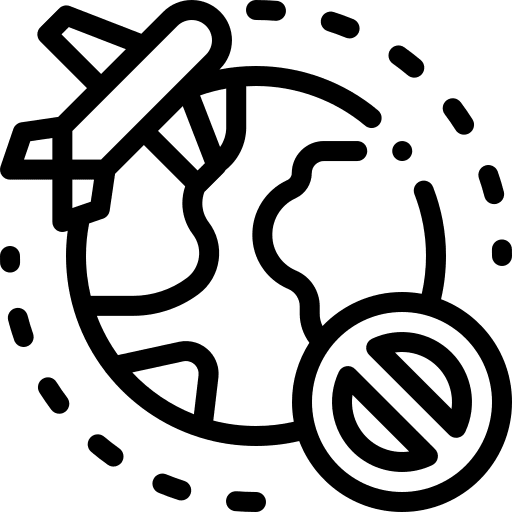 No flight quarantine covid 2019-ncov icon