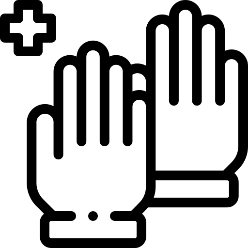 Rubber gloves coronavirus protection medical icon