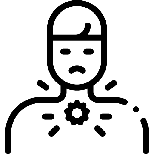 Sore throat outbreak medical healthcare and medical icon