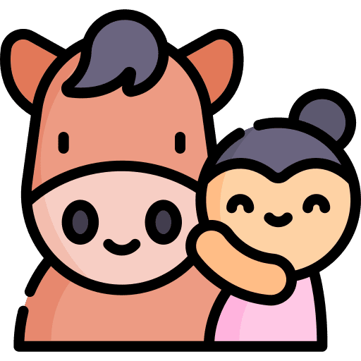 Animal care woman girl farm icon