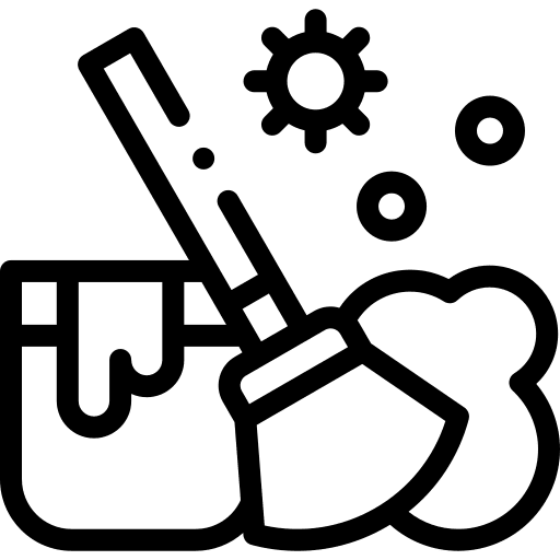 Clean bucket mop healthcare and medical icon