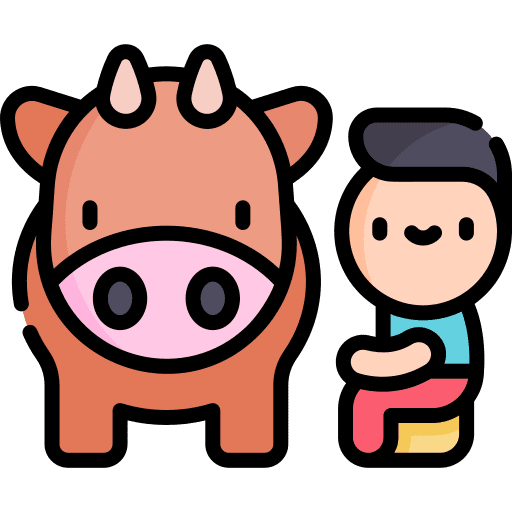 Cow milk farm farmer icon