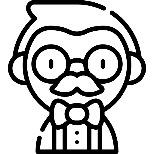 Boy user eyeglasses people icon