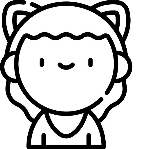 Girl people cat hairband icon