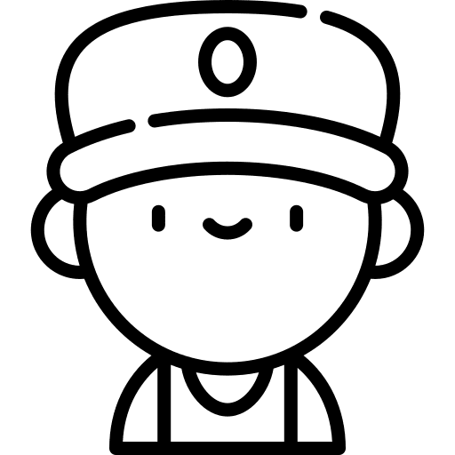 Boy cap young people icon