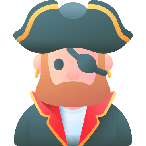 Pirate hat pirate hook icon