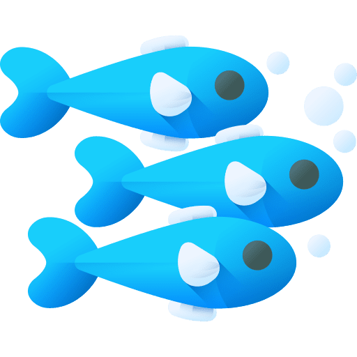 Fish animals shoal meat icon