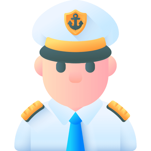 Marine captain sailor marine icon