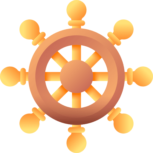Steering wheel wheel rudder transportation icon