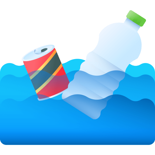 Sea industrial pollution trash icon