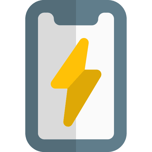 Smartphone battery level smartphone charger battery status icon