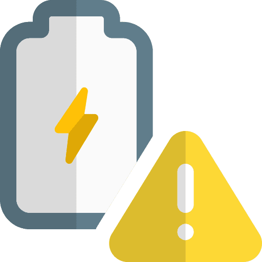 Erroe battery level technology charging icon