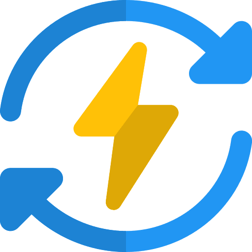 Renew energy renew recycling icon