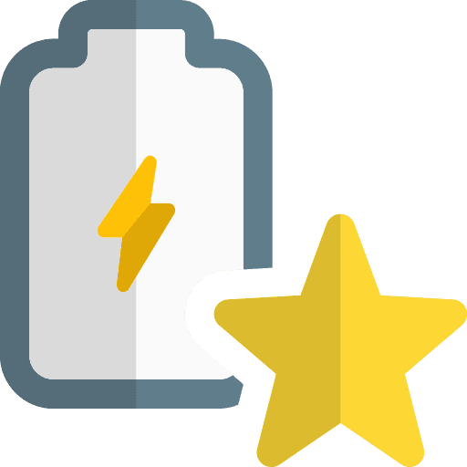 Star energy charging battery status icon