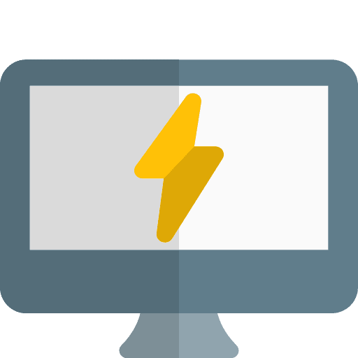 Power desktop desktop computer electronics icon