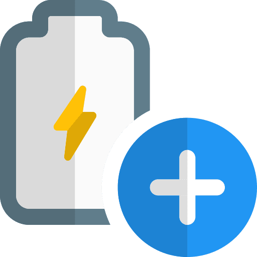 Charging low battery electronics battery status icon