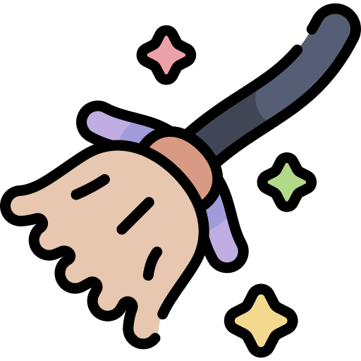 Broom broom magic halloween icon