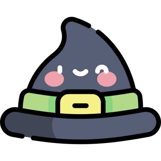 Witch hat halloween costume wizard icon