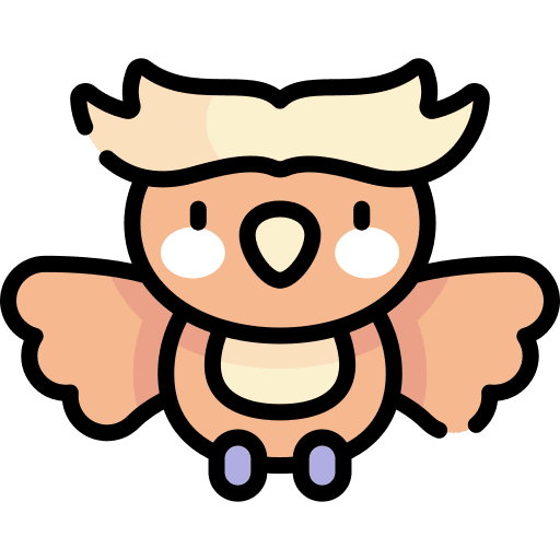 Owl hunter bird animals icon