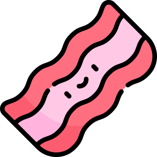 Bacon meat junk food fast food icon