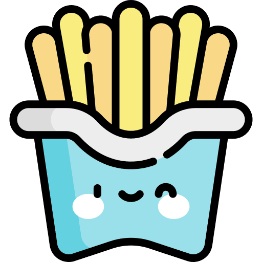 French fries potatoes junk food fast food icon