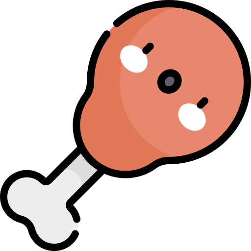 Fried chicken junk food food and restaurant chicken leg icon