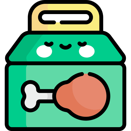 Packaging packaging chicken leg food and restaurant icon