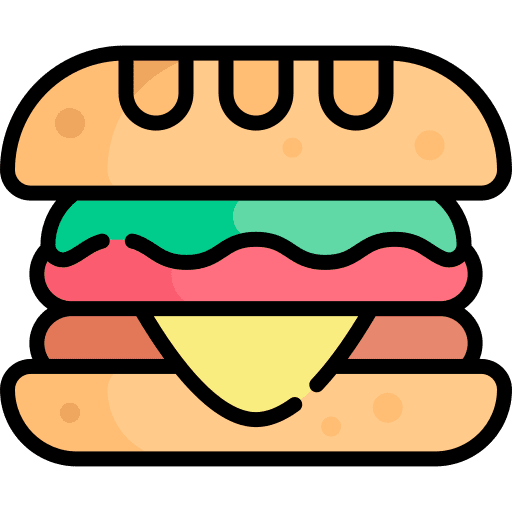 Sandwich food and restaurant bread salad icon