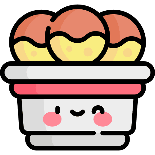 Takoyaki oriental food and restaurant asian icon