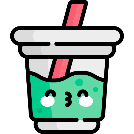 Drink straw plastic glass food and restaurant icon