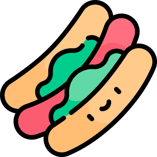 Hotdog bread hotdog sausage icon