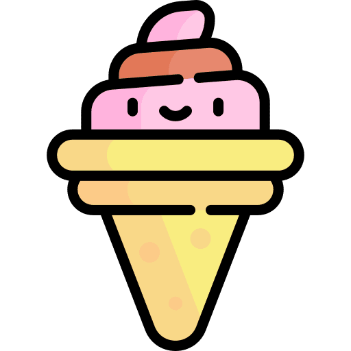 Ice cream food and restaurant summertime dessert icon