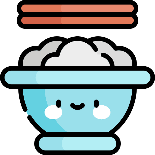 Rice bowl japanese food rice bowl asian icon