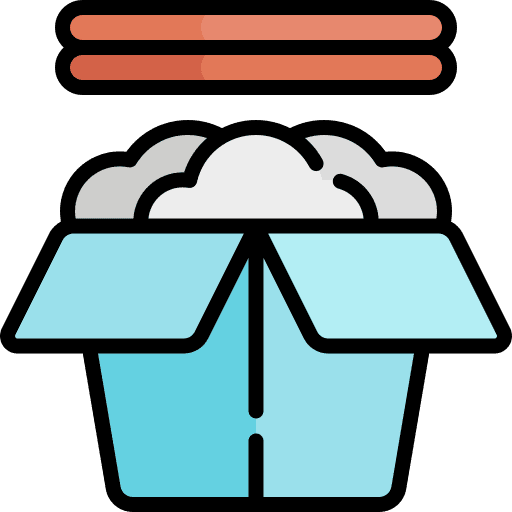 Rice package box take away icon