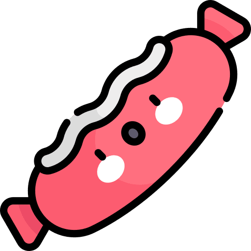 Sausage junk food bbq sausage icon