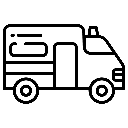 Ambulance hospital healthcare and medical transport icon