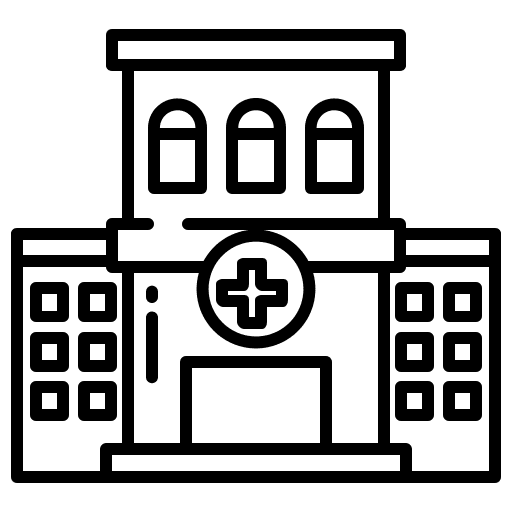 Hospital clinic hospitals buildings icon