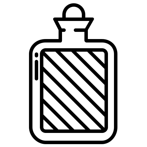 Hot water bottle water warm heating icon