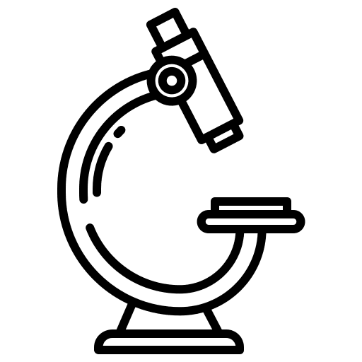 Microscope hospital healthcare and medical microscope icon