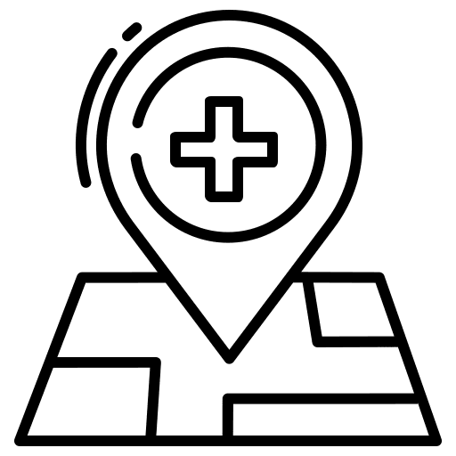 Place location pin placeholder healthcare and medical icon