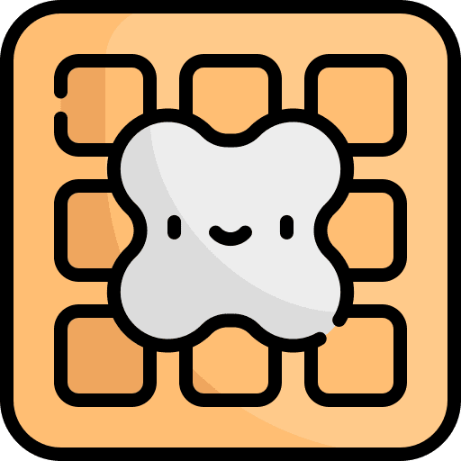 Waffle sugar dessert syrup icon