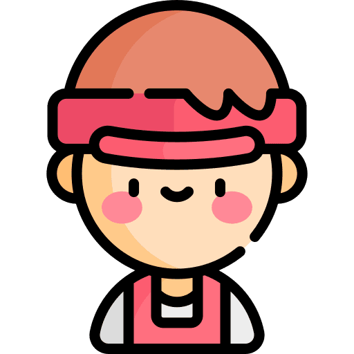 Waiter uniform avatar fast food icon