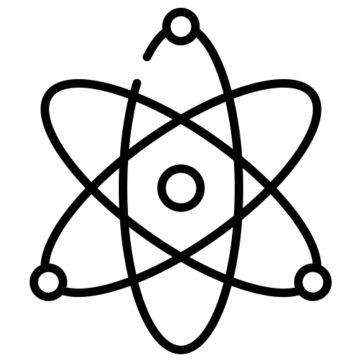 Atom electron healthcare and medical ecology and environment icon