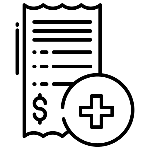 Bill monitor computer healthcare and medical icon