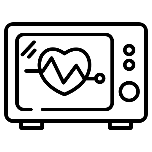 Cardiogram monitor medical hospital icon