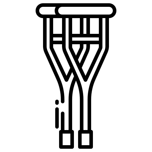 Crutch accident emergency amputation icon