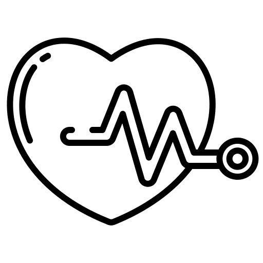 Heart rate heartbeat beat cardiogram icon