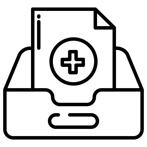 Inbox medical folder hospital doctor icon